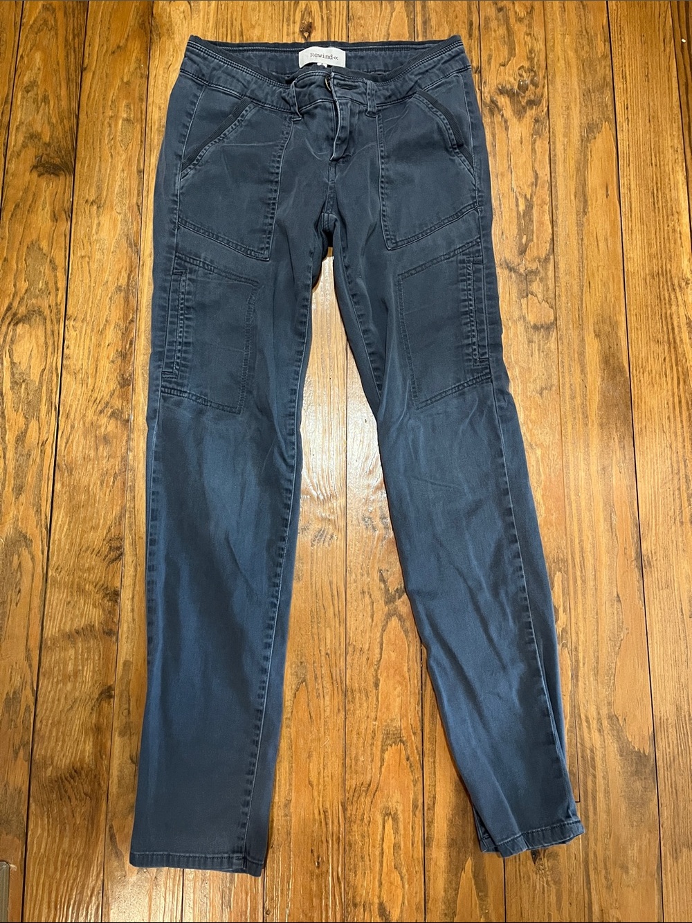 Rewind Dark Navy Skinny Utility Jeans